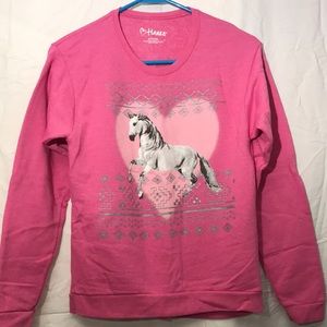Girls pink sweater